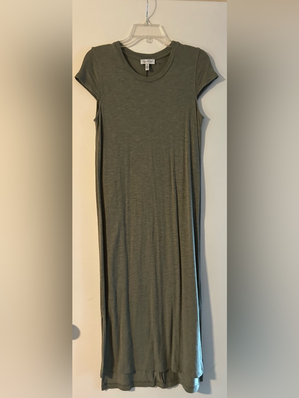 Jessica Simpson Olive Green T-Shirt Maxi Dress
